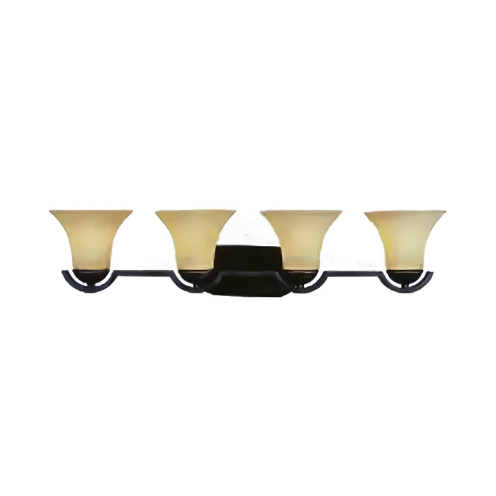 Four Light Bath Wall Light | Four 100W Maximum. Incandescent or LED | Rubbed Oil Bronze