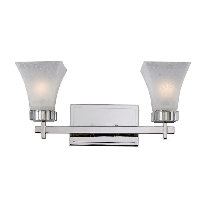 18 inch Wall Light Fixture | Two 60 Watt Maximum. Incandescent or LED | Polished Nickel Finish