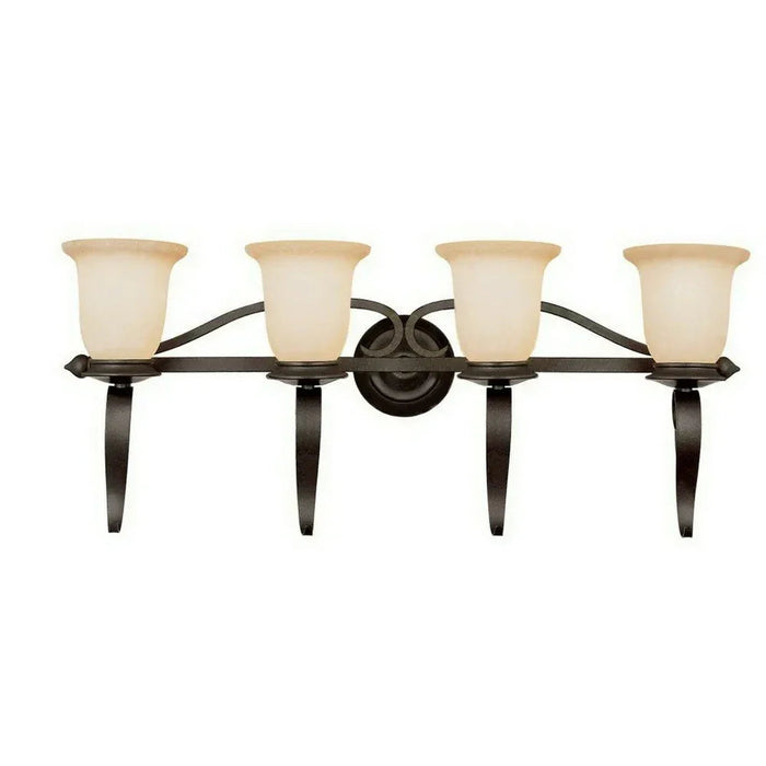 Four Bath Vanity Wall Mount | 400 Watt | Black Finish