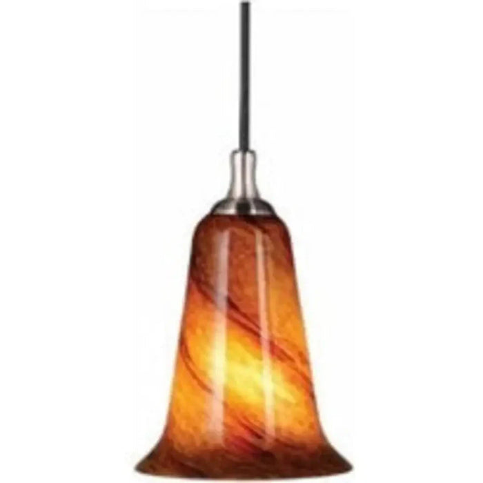 One Hanging Mini Pendant | 60 Watt | Satin Nickel Finish