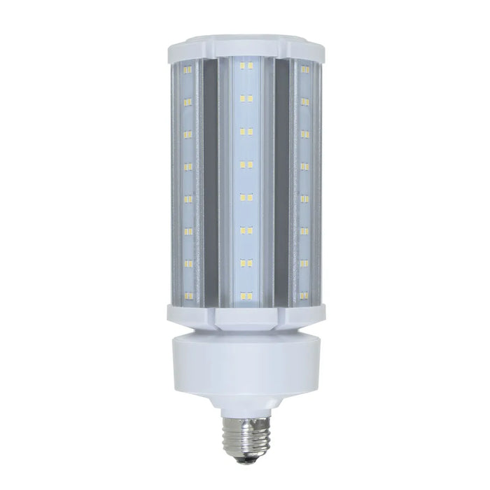 LED Corn Light Bulb | Type B, Ballast Bypass | Mogul (EX39) Base | 46 Watts | 5,612 Lumens | 3000K | 80+ CRI | E39 Base Adaptor | White