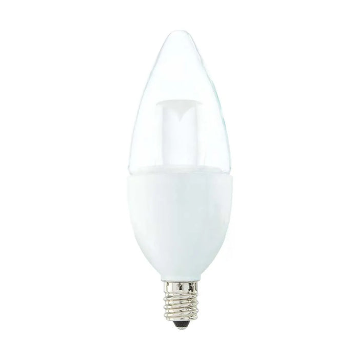 24 Pack | Candle LED Bulb | E12 (Candelabra) Base | 6.5 Watts | 500 Lumens | 3000K | 80+ CRI | White