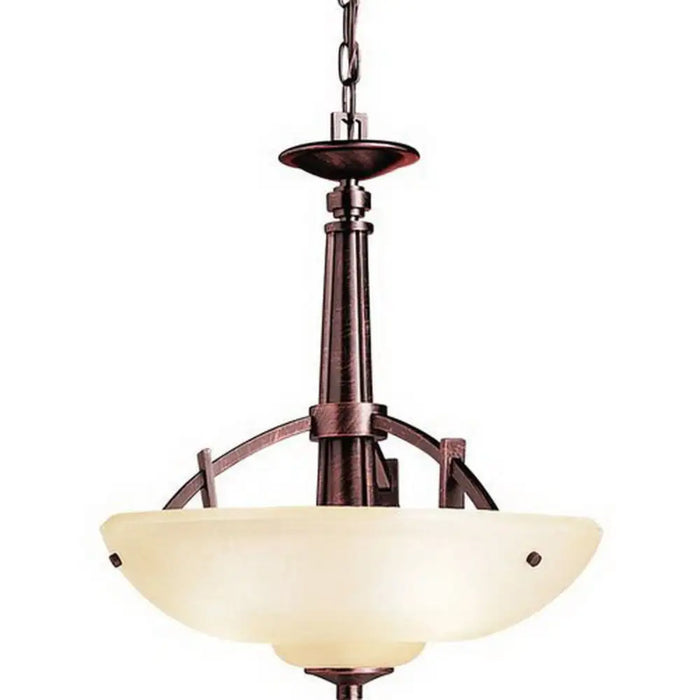 Three Hanging Pendant Chandelier | 300 Watt | Olde Auburn Finish