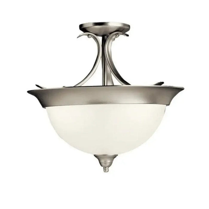 15.25 in. Ceiling Semi Flush | 40 Watt | Brushed Nickel Finish