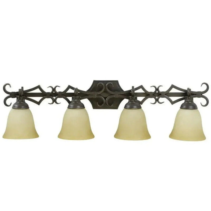 35 in. Four Bath Vanity Wall Mount | 4 x 60 Watt| Aged Bronze