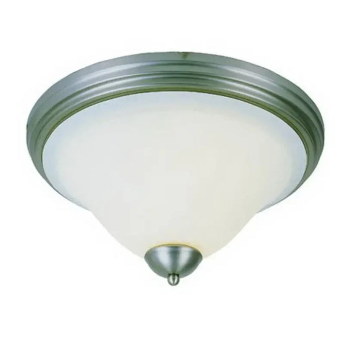 14.5 in. Two Light Flush Ceiling Fixture | 120W | Brushed Nickel